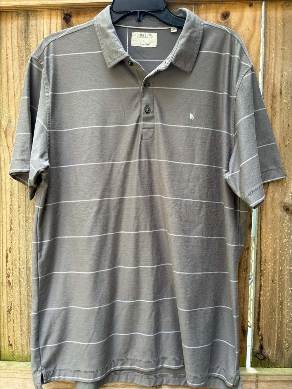 Linksoul John Ashworth & Co. Striped Polo Shirt Size L